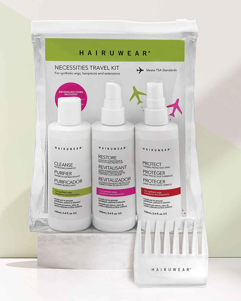 HairUWear Necessities Care Product Travel Kit