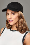 Curly Medium Length Black Hat