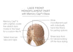 Lace Front Monofilament Top with Memory Cap II Base