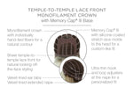  Lace Front, Monofilament Crown, Memory Cap® III Base